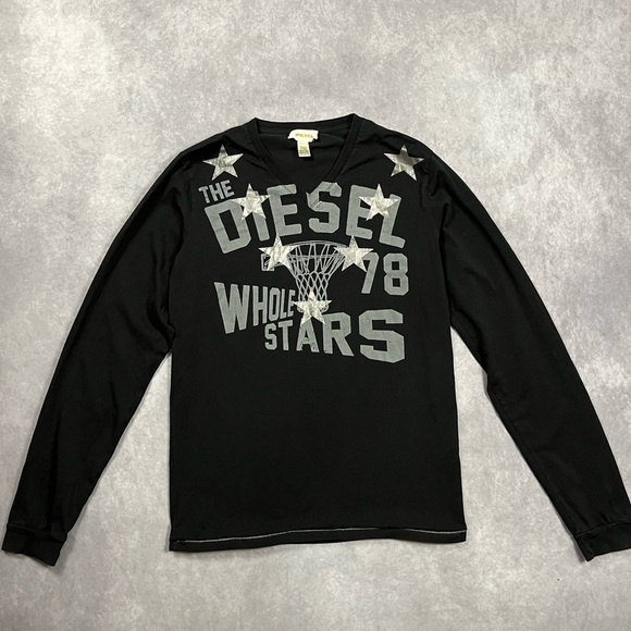 Diesel Black Long Sleeve Men's Shirt - Picture 1 of 2